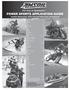 POWER SPORTS APPLICATION GUIDE Includes Motorcycles, ATV s, Personal Watercraft and Outboards