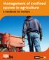 Management of confined spaces in agriculture. A handbook for workers