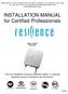 INSTALLATION MANUAL for Certified Professionals