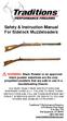 Safety & Instruction Manual For Sidelock Muzzleloaders