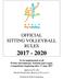OFFICIAL SITTING VOLLEYBALL RULES