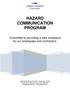 HAZARD COMMUNICATION PROGRAM