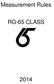 Measurement Rules RG-65 CLASS