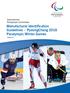 Manufacturer Identification Guidelines PyeongChang 2018 Paralympic Winter Games