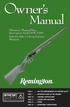 Owner s. Manual. Owner s Manual for: Remington Model SPR 220H Side-By-Side Cocking Hammer Shotgun IMPORTANT!