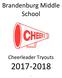 Brandenburg Middle School. Cheerleader Tryouts