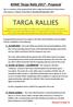KDMC Targa Rally Proposal