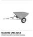 MANURE SPREADER OPERATION AND ASSEMBLY MANUAL