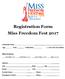 Registration Form Miss Freedom Fest 2017