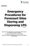 Emergency Procedures for Forecourt Sites Storing and Dispensing LPG