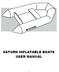 SATURN INFLATABLE BOATS USER MANUAL