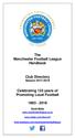 The Manchester Football League Handbook Bridgewater Office Supplies. Club Directory Season