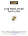 2018 Middle School Spelling Bee