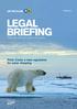 OCTOBER 2015 LEGAL BRIEFING. Sharing the Club s legal expertise and experience. Polar Code: a new regulation for polar shipping