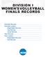 DIVISION I WOMEN S VOLLEYBALL FINALS RECORDS