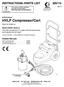 HVLP Compressor/Cart INSTRUCTIONS PARTS LIST. Related Manuals. GTS-ProCart. 240V AC 50/60 Hz