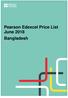 Pearson Edexcel Price List June 2018 Bangladesh