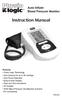 Instruction Manual. Auto Inflate Blood Pressure Monitor