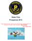 Water Polo Prospectus 2015