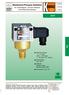 SCH. Mechanical Pressure Switches. for overpressure, vacuum pressure and differential pressure