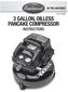 3 GALLON, OILLESS PANCAKE COMPRESSOR INSTRUCTIONS. Item #31289
