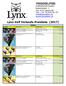 Lynx Golf Verkaufs-Preisliste (2017)