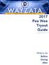 2017 Pee Wee Tryout Guide