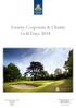 Society, Corporate & Charity Golf Days 2018