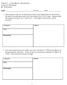 Chapter 2 Linear Motion, Acceleration Classroom Worksheet Mr. Wiatrowski. NAME: Period: Date: