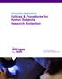 INSTITUTIONAL REVIEW BOARD Policies & Procedures for Human Subjects Research Protection. NYU School of Medicine Human Research Regulatory Affairs