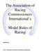 The Association of Racing Commissioners International s. Model Rules of Racing
