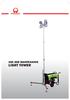 USE AND MAINTENANCE LIGHT TOWER