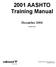 2001 AASHTO Training Manual