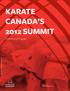 KARATE CANADA S 2012 SUMMIT