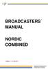 BROADCASTERS MANUAL NORDIC COMBINED