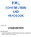HVL CONSTITUTION AND HANDBOOK CONSTITUTION