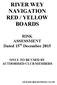 RIVER WEY NAVIGATION RED / YELLOW BOARDS