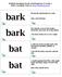 bark bark bat bat Multiple Meaning Words: Kindergarten to Grade 2 More Teaching Tools at  harsh sound made by a dog