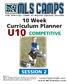 U10 COMPETITIVE. 10 Week Curriculum Planner