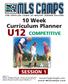 U12 COMPETITIVE. 10 Week Curriculum Planner