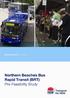 Northern Beaches Bus Rapid Transit (BRT) Pre-Feasibility Study. Summary Report