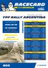 YPF Rally Argentina TIMETABLE APRIL 26» Michelin. 38 th RUNNING VILLA CARLOS PAZ. TOTAL DISTANCE: 1, km