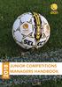 JUNIOR COMPETITIONS MANAGERS HANDBOOK