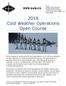 2018 Cold Weather Operations Open Course