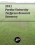 2011 Purdue University Turfgrass Research Summary