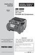 Instruction manual. Direct Drive Oil Lube Portable Air Compressor ESPAÑOL: PÁGINA 27 FRANÇAIS: PAGE 53. Model C3550