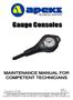 Gauge Consoles MAINTENANCE MANUAL FOR COMPETENT TECHNICIANS