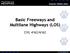 Basic Freeways and Multilane Highways (LOS) CIVL 4162/6162