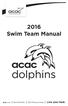 2016 Swim Team Manual