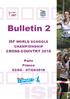 Bulletin 2 ISF WORLD SCHOOLS CROSS-COUNTRY 2018 CHAMPIONSHIP